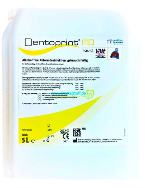 Dentoprint MD liquid 74005000 - 5 Liter