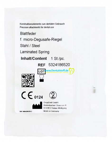 micro Degusafe Riegel Blattfeder gebogen 5324186520 - Stück