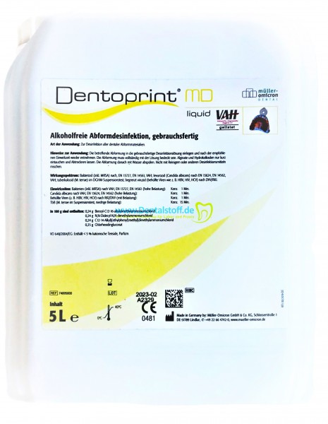 Dentoprint MD liquid 74005000 - 5 Liter