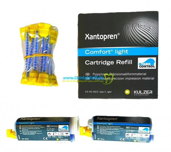 Xantopren comfort light / medium Kartuschen inkl. Mischkanülen